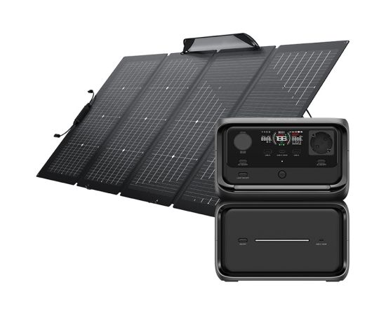 Bundle: Power station EcoFlow River 3 Max Plus + portable solar panel 220W