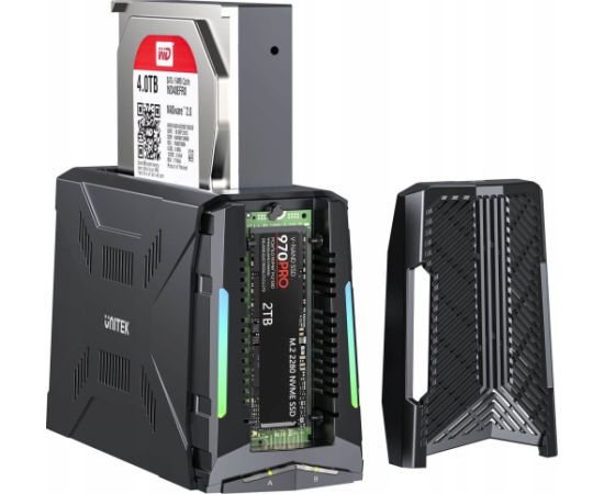 Dokstacija Unitek 1x M.2 NVMe, 1x SATA, USB-C 10 Gbps