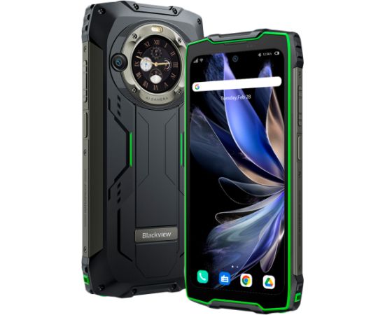 Blackview Rugged BV9300Pro LTE 6.7" FHD+IPS 1080x2388 120Hz Corning 5 12GB+256GB MT6789V G99 Dual-display CAM Front 32MP Rear 64MP+8MP IP68/IP69K Waterproof NFC Fingerprint 15080mAh NO Charger Android 13 up to 15 Green