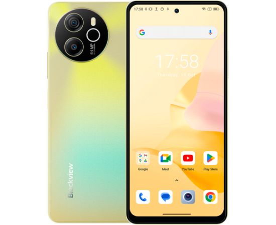 Blackview SHARK 8 8/256GB, 6.78inch FHD+ 1080x2460 IPS LCD 120Hz, MTK6789 Octa-core 2.2GHz, 13MP Front/64MP Rear, Battery 5000mAh, Type-C, Android 13, Fingerprint, Dual SIM, NO charging, Scorching Gold Mobilie telefoni