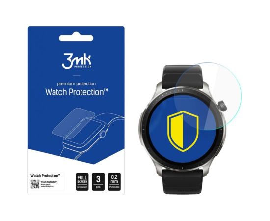 3MK   3mk Watch Protection  v. FlexibleGlass hybrid glass on Amazfit GTR 4 46 mm