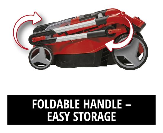 Einhell Cordless Lawn Mower Set GE-CM 36/37 Li, 36 Volt (2x18 V) (red/black, 2x Li-Ion Plus batteries 4.0 Ah)