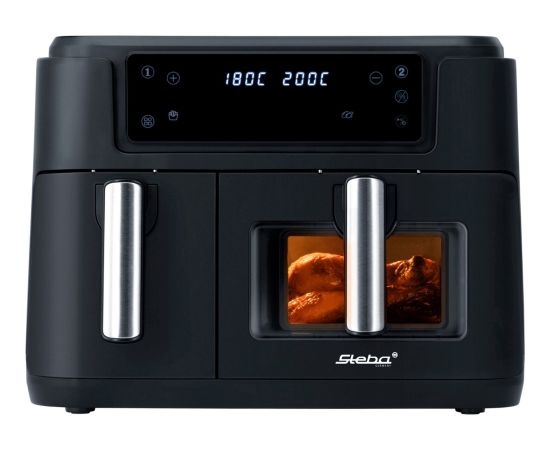 Steba double hot air fryer HF 9500 DUO (black, 2,400 watts, 2 baskets 6 liters + 3.5 liters)