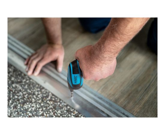 Hazet mini cordless screwdriver 9230B-1, 1/4 bits, including holster (blue/black, 7 pieces)