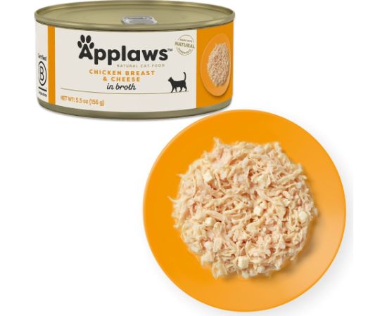 APPLAWS Chicken breast and cheese in broth - wet cat food - 156g