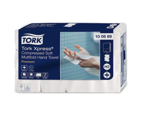 Hand towel sheets Tork Xpress Soft Multifold H2, 2 l.,225 sheets.,22.2x24cm, Z, 12pcs