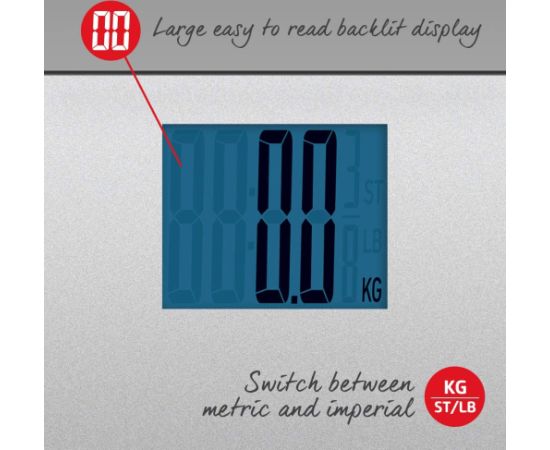 Salter 9075 SCFEU12 Max Electronic Digital Bathroom Scales - Silver