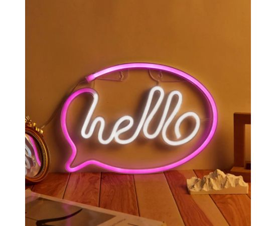 Manta SNL08PKT Style Neon Lights HELLO Pink/White