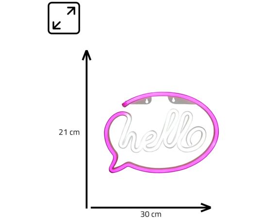 Manta SNL08PKT Style Neon Lights HELLO Pink/White