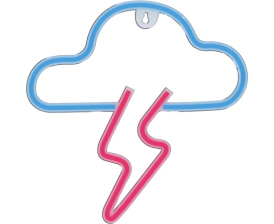 Manta SNL71BL Style Neon Lights CLOUD WITH LIGHTNING Blue-Pink