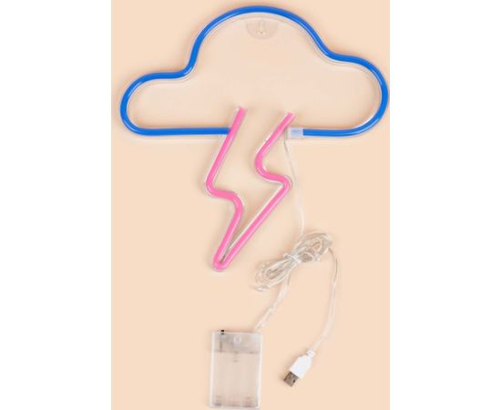 Manta SNL71BL Style Neon Lights CLOUD WITH LIGHTNING Blue-Pink