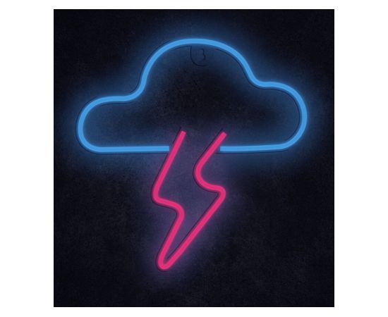 Manta SNL71BL Style Neon Lights CLOUD WITH LIGHTNING Blue-Pink