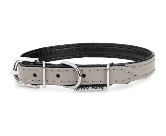Trixie Obro�a sk�rzana dla psa, szary/czarny, M-L, 16mm/45cm