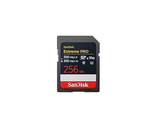 SanDisk Extreme PRO 256GB SDXC Memory Card, 300MB/s Read & Write speeds, 8K, V90, UHS-II