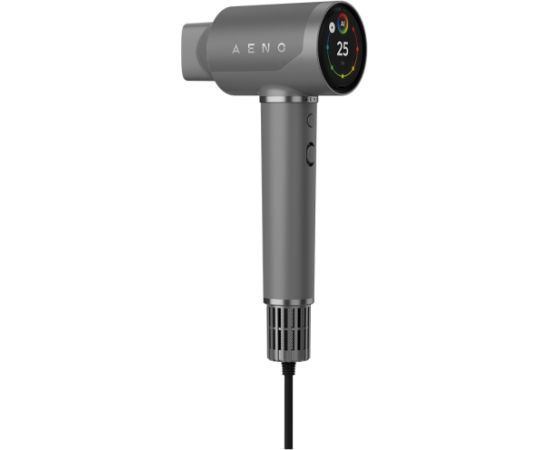 Aeno High Speed Hair Dryer, Grey, 220V-240V~50-60Hz, 1500W, Voice Control, Ionizer, Touch LCD, Infrared Nursing, Infrared Distance Protection, AI Control, Gravity Sensor 110000RPM, Noise less than 67dB