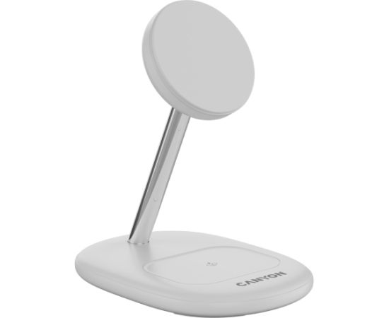 CANYON wireless charger WCS-205 15W Qi2 2in1 White