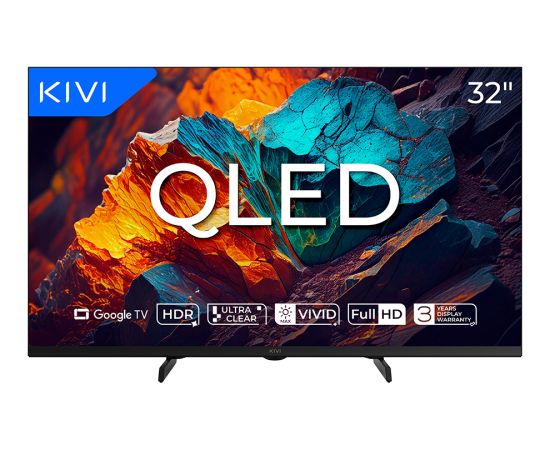 JVC TV KIVI 32F720QB 32'' QLED FHD Google TV, Dolby Audio, Max Vivid