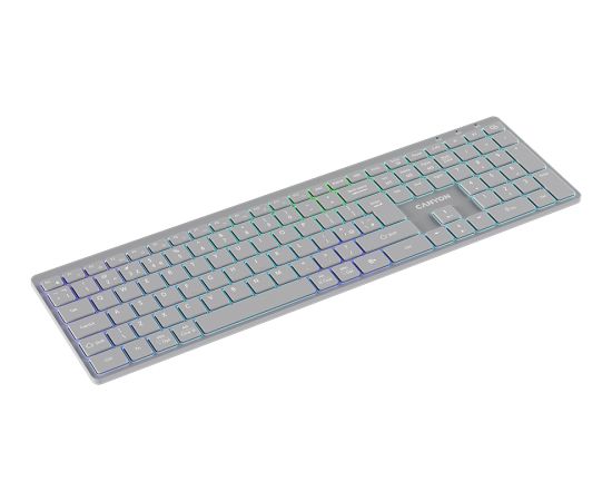 CANYON keyboard HKB-W11 UK/US RGB Dual Mode Wireless Grey