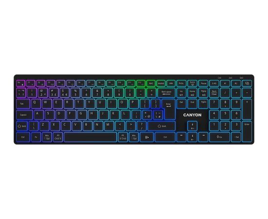 CANYON keyboard HKB-W11 UK/US RGB Dual Mode Wireless Black