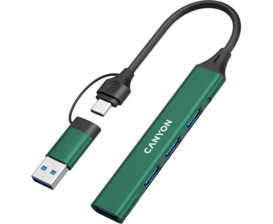 CANYON hub DS-02 4in1 USB-A/C Green