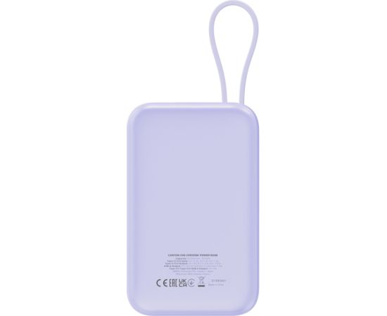 CANYON power bank OnPower 101 built-in cable 10000 mAh PD22.5W Purple