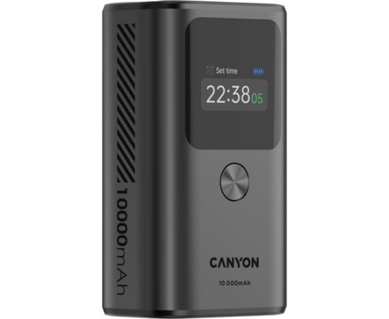 CANYON power bank OnPower 130 TFT 10000 mAh PD30W Dark Grey