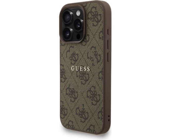 Guess PU Leather 4G Colored Ring Strap MagSafe Case Aisargapvalks priekš Apple iPhone 16 Pro