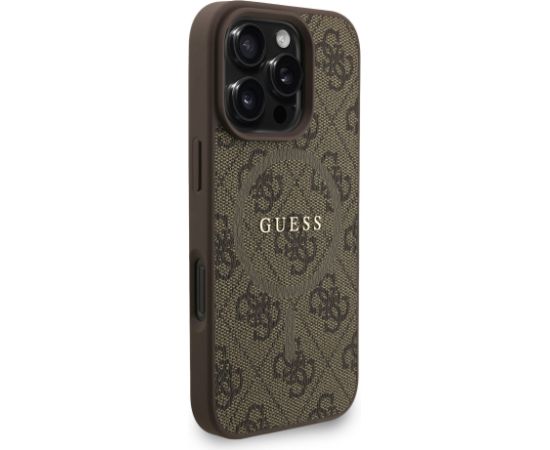 Guess PU Leather 4G Colored Ring Strap MagSafe Case Aisargapvalks priekš Apple iPhone 16 Pro
