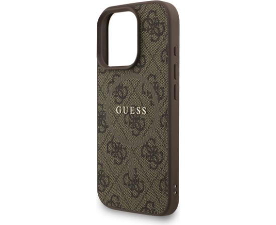 Guess PU Leather 4G Colored Ring Strap MagSafe Case Aisargapvalks priekš Apple iPhone 16 Pro
