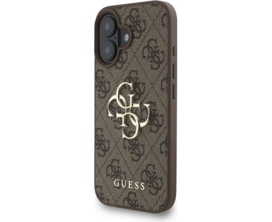 Guess PU 4G Metal Logo Strap Case Aizsargapvalks priekš Apple iPhone 16