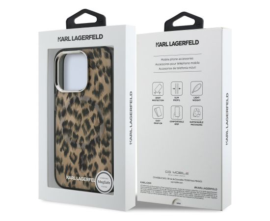 Karl Lagerfeld IML Leopard MagSafe Case Чехол для Apple iPhone 15 Pro