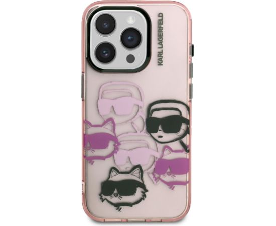 Karl Lagerfeld IML Multi K&CH Heads Case Aizsargapvalks priekš iPhone 15 Pro Max
