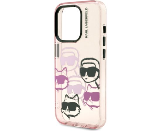 Karl Lagerfeld IML Multi K&CH Heads Case Aizsargapvalks priekš iPhone 15 Pro Max