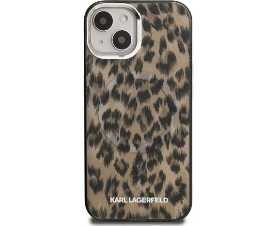 Karl Lagerfeld IML Leopard MagSafe Case Aizsargapvalks priekš Apple iPhone 15