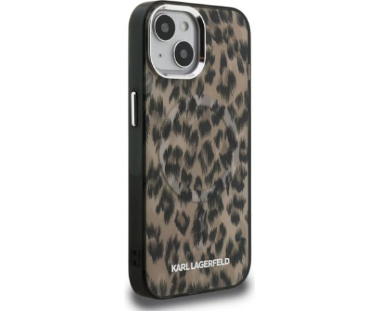 Karl Lagerfeld IML Leopard MagSafe Case Aizsargapvalks priekš Apple iPhone 15