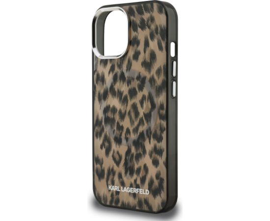 Karl Lagerfeld IML Leopard MagSafe Case Aizsargapvalks priekš Apple iPhone 15