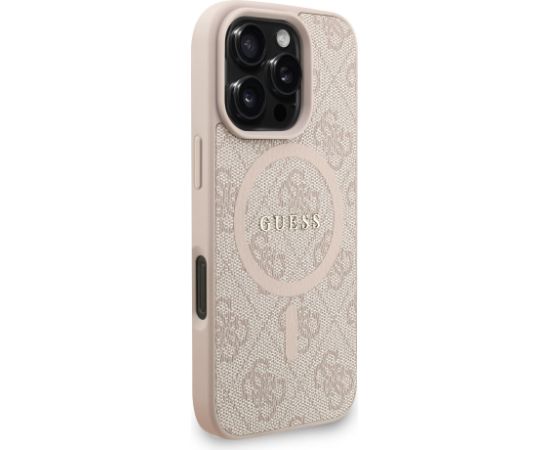 Guess PU Leather 4G Colored Ring Strap MagSafe Case Aisargapvalks priekš Apple iPhone 16 Pro Max