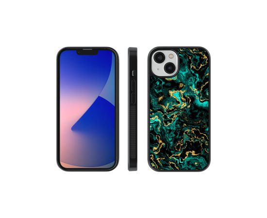 Zappy case силиконовый чехол для Apple iPhone 15 Pro (marble green)
