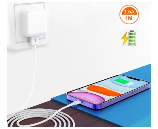 Кабель EGA D1 Lightning для iPhone | iPad 1 м белый