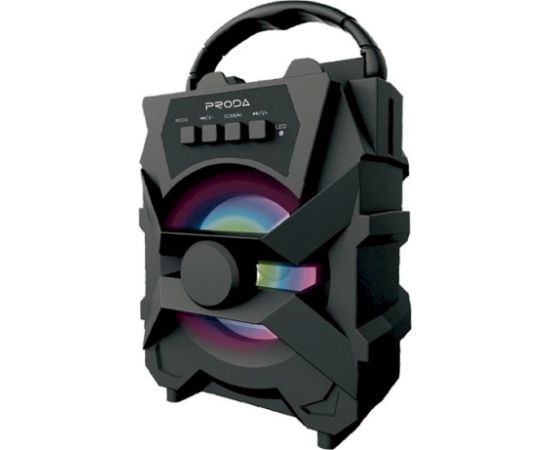 Proda Xunshen pārnēsājamais bezvadu Bluetooth skaļrunis FM radio / SD karšu lasītājs / AUX / USB melns