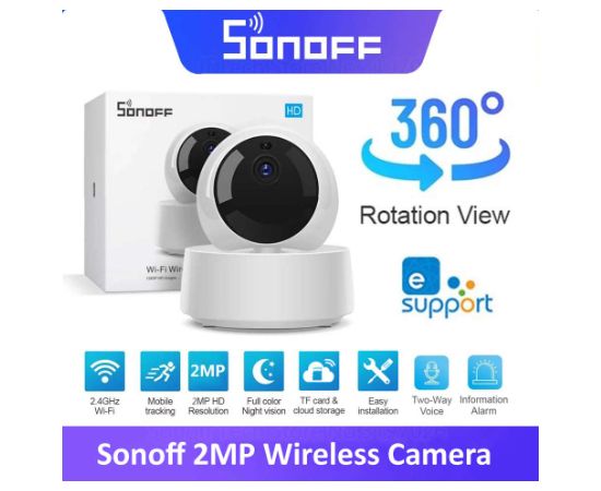 Wi-Fi bezvadu IP drošības kamera Sonoff GK-200MP2-B