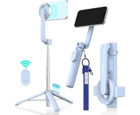 Araree Selfie Stick Bluetooth telefona statīvs MagSafe gaiši zils