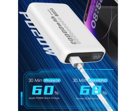 SENDEM PH82 powerbank 20000 mAh | 2.4A | LED | белый