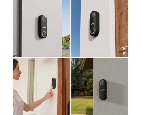 Reolink D340W - 5MP Video Doorbell with Chime, 2.4/5 GHz Wi-Fi, Person Detection, Two-Way Audio, Works with NVRs