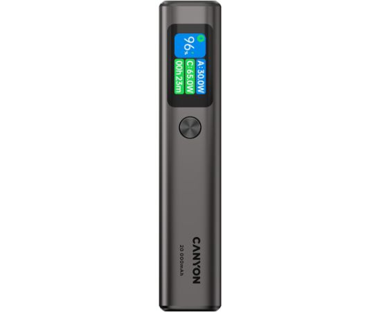 CANYON power bank OnPower 230 TFT 20000 mAh PD130W Dark Grey