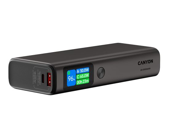 CANYON power bank OnPower 230 TFT 20000 mAh PD130W Dark Grey