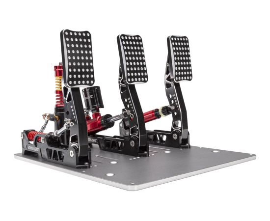 SIMAGIC Crimson Edition, Hydraulic Tri-pedal Set, 100kg Loadcell, Standard Throttle Plate. S309