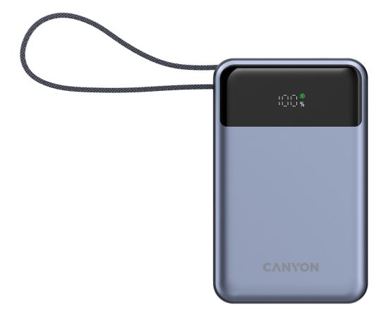CANYON power bank OnPower 600 built-in cable 20000 mAh PD65W Dark Grey