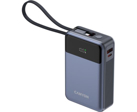 CANYON power bank OnPower 600 built-in cable 20000 mAh PD65W Dark Grey