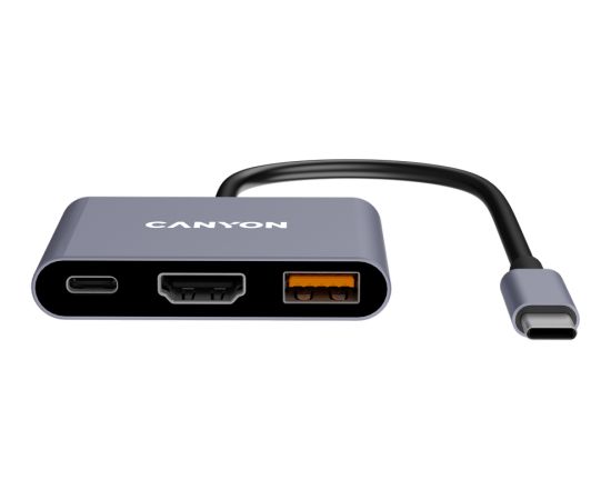 CANYON hub DS-4 3in1 USB-C Grey